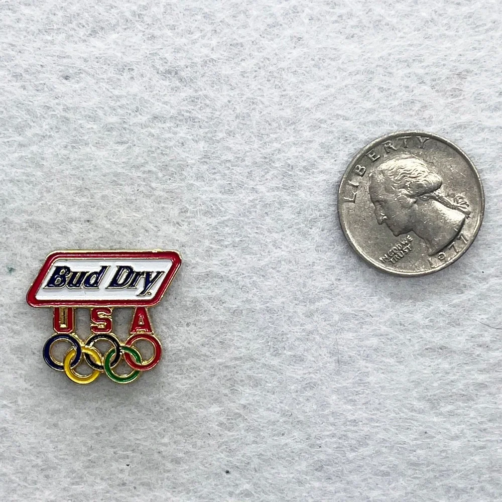 🔮 5/$25 Vintage‎ Bud Dry USA Olympics Pin